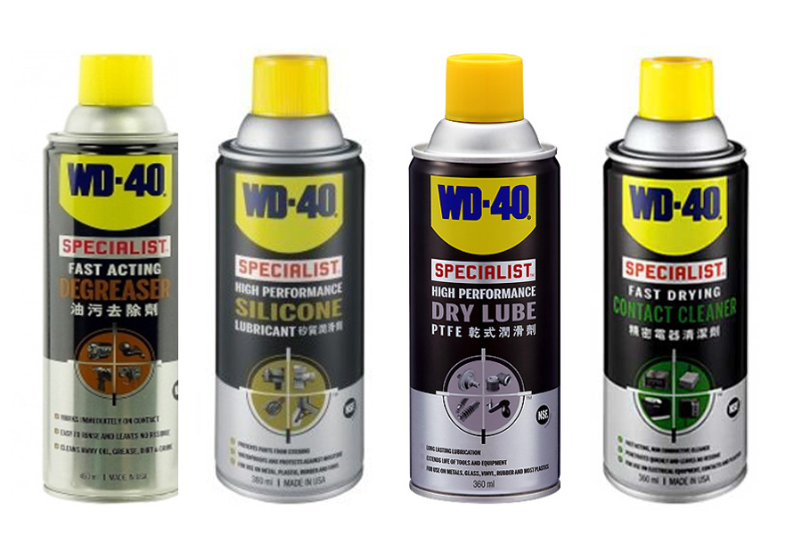 WD-40-Specialist-精密電器清潔劑Electrical-Contact-Cleaner-矽質潤滑劑Silicone-Lubricant-油污去除劑Degreaser