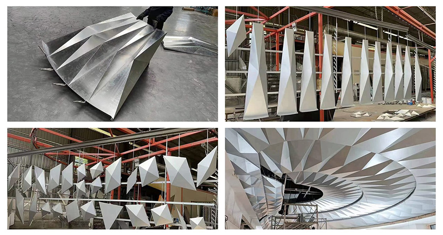 【設計訂造及安裝】特色鋁質天花吊頂工程客戶案例：