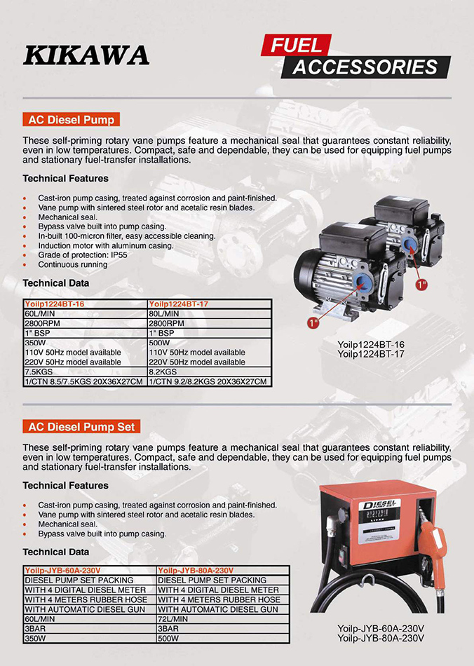 Kikawa Diesel Pumps／Fuel Accessories／木川油泵及燃料配件規格4