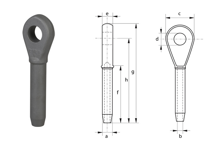 S6415 -鋼纜索節-開式-閉式-起重配件-鋼索索節-鋼索配件-Spelter-Socket-Swage-Socket-有證書進口荷蘭品牌Green-Pin