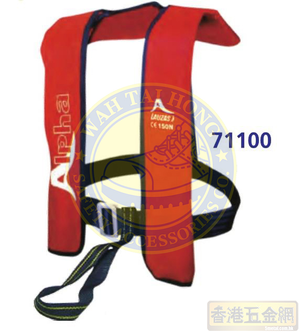 自動充氣救生衣-救生衣附D扣環，救生衣以使救援-符合國際標準救生衣-ISO-12402-3-ISO-12402-7-ISO-12402-8