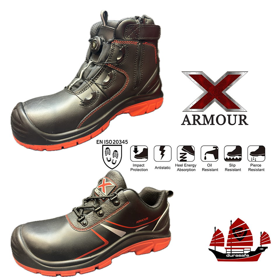 ArmourX免綁鞋帶工業安全鞋-高筒低筒有得揀-工業安全鞋香港-超輕量型安全鞋香港-安全鞋牌子邊隻好-高質襟著行山鞋推介-安全鞋價錢-Heavy-Duty-Boots-Industrial-Work-Boots