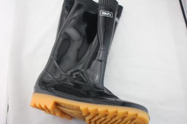回力牌水鞋-中筒水鞋-雨鞋-水靴-防水防滑安全水鞋-工具用保護水鞋-Black-water-shoes