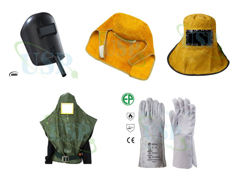 地盤燒焊防護裝備：燒焊皮手套-燒焊手襪-焊鏡-燒焊防護面罩-燒焊用品